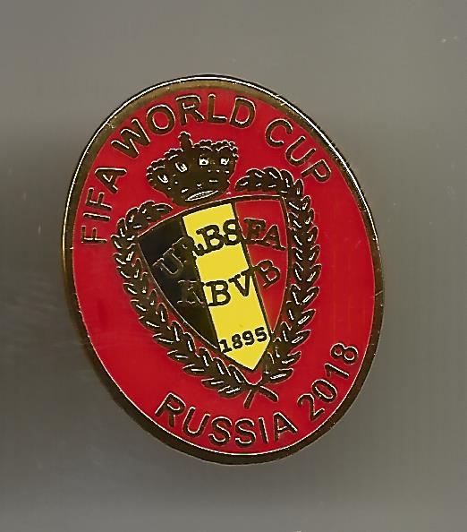 Badge Belgium Russia 2018 red